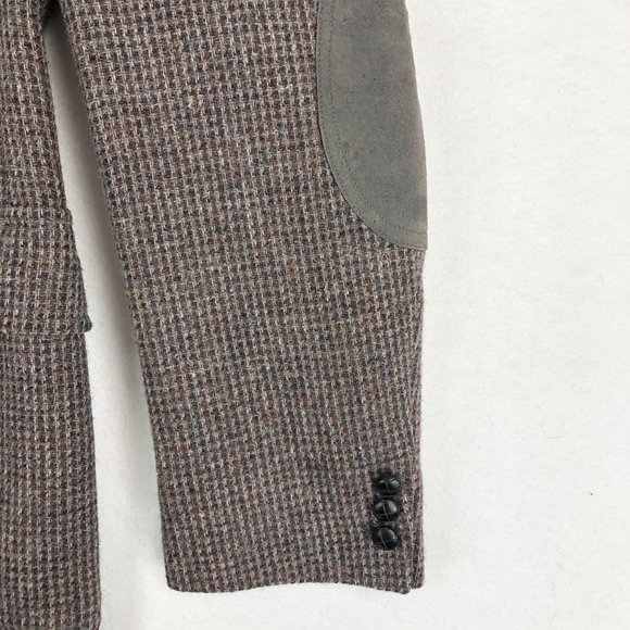 Pendleton VTG Men's Size 42T Brown Grey Virgin Wool Two-Button Blazer Jacket - Picture 3 of 11